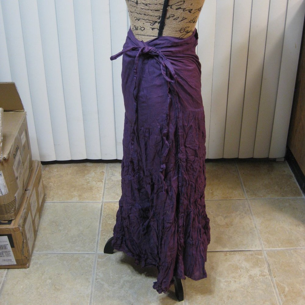NWT Sassi's purple peasant maxi skirt OS one size - Picture 3 of 8